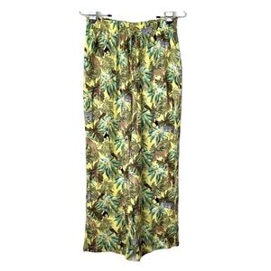 Jane & Delancey Pull On Tropical Jungle Safari Giraffe Print Pants NWT Size L